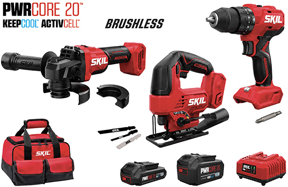 KIT BRUSHLESS 3 UTENSILI + 2 BATTERIE SKIL 3368EA 