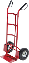 CARRELLO PORTAPACCHI ROSSO 2 RUOTE PNEUMATICHE    