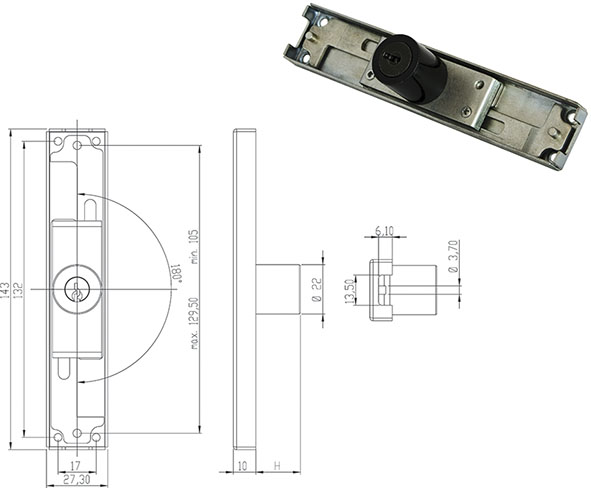 SERRATURE PER MOBILI OMR 220250                   
