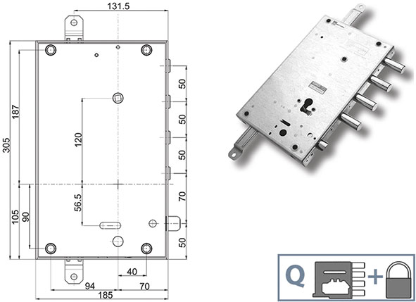 SERRATURE MOTTURA PORTE BLINDATE 898461DE         