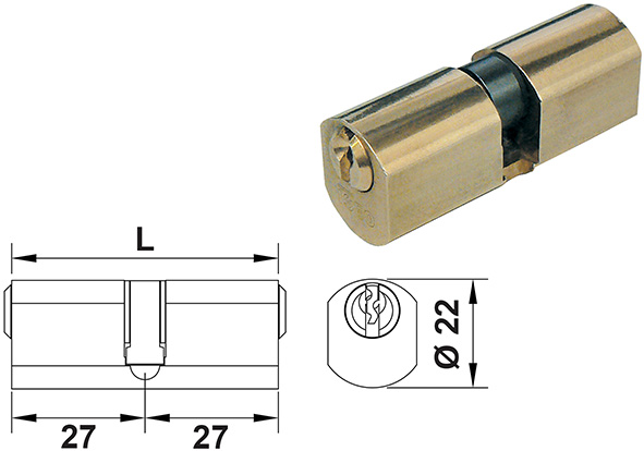 CILINDRI ISEO TONDI SFACCETTATI D.22 840027277    