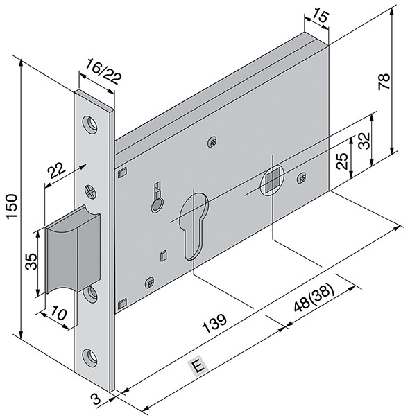 SERRATURE WELKA 121 DA FASCIA                     