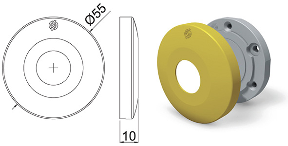 ROSETTE SECUREMME 4752 TONDE FORO MANIGLIA/POMOLO 