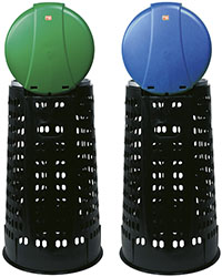 TRESPOLI SPAZZATURA ECOLINE CON COPERCHIO         